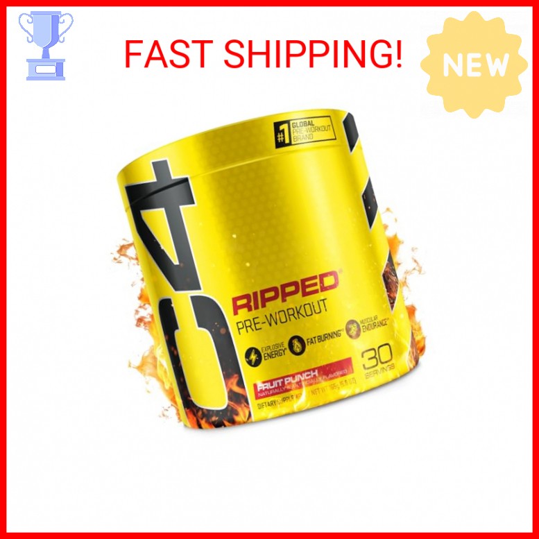 Cellucor C4 Ripped Pre Workout Powder Fruit Punch – Creatine Free + Sugar Free P