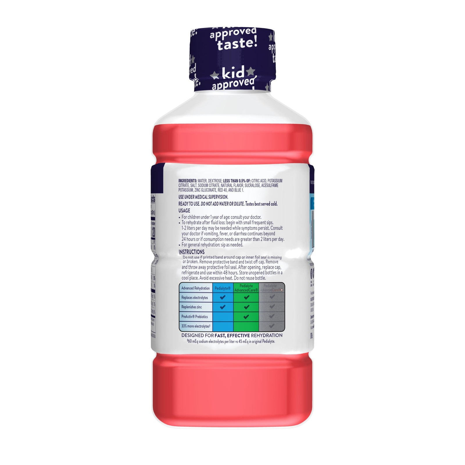 Pedialyte Electrolyte Drink, Strawberry, 1 Liter,NEW PRODUCT EXPLOSION