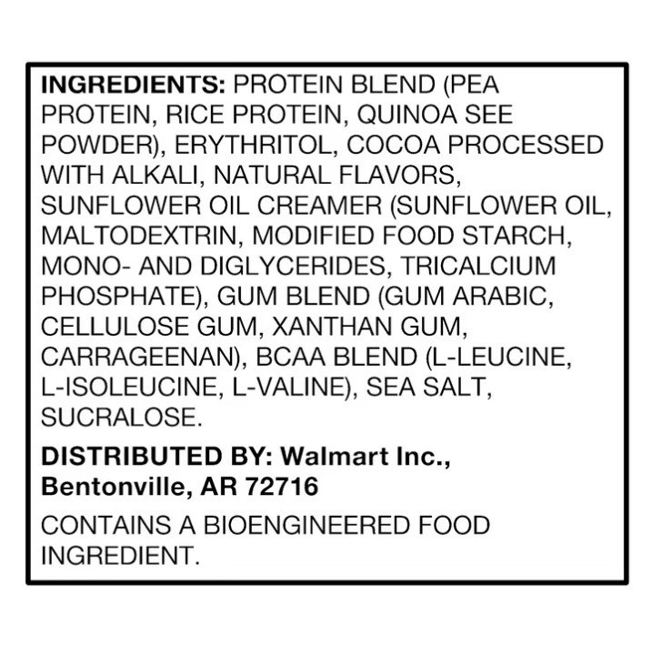 3 Pack Equate Plant-Based Protein Powder Supplement, Rich Chocolate, 14.1 oz Pk