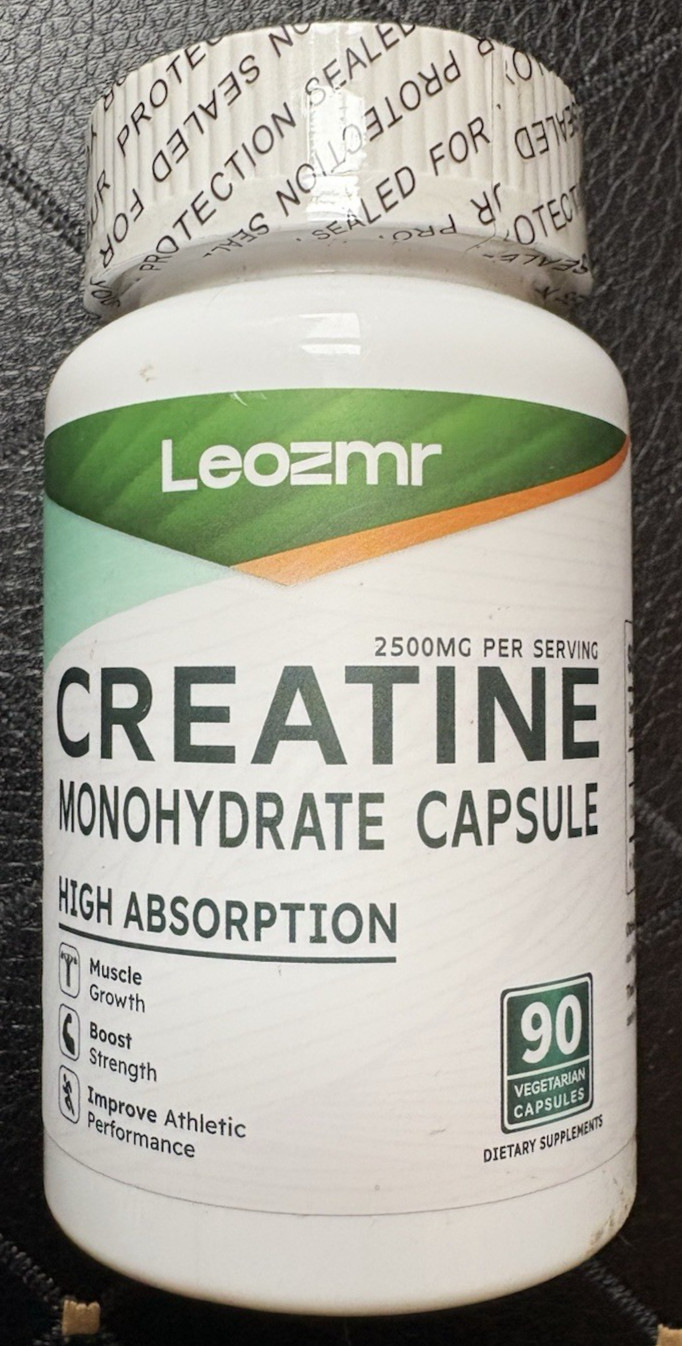 Creatine Monohydrate Capsules High Absorption 2500mg 90 Capsules Muscle Growth