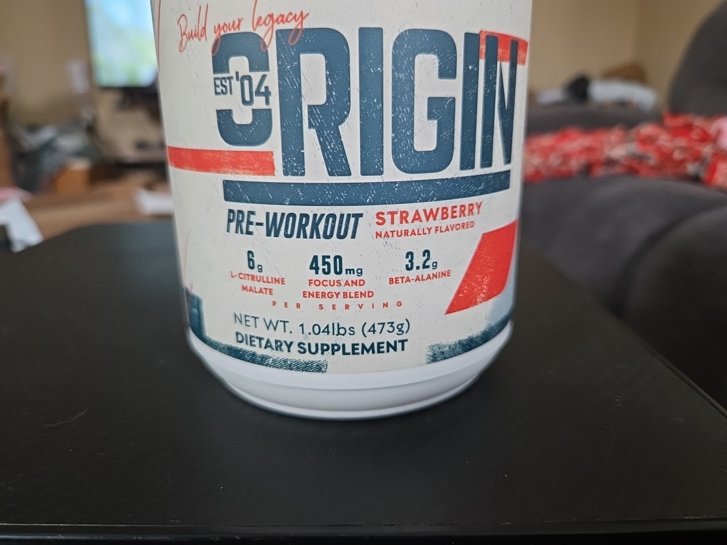 NEW – Myprotein ORIGIN Pre-Workout Powder STRAWBERRY – 1.04 Lbs. EXP. 07/2026