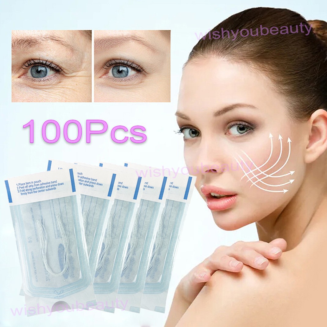 100 Pcs Facial Collagen Thread Lift Protein Peptide Line Carving Radar Skin Care
