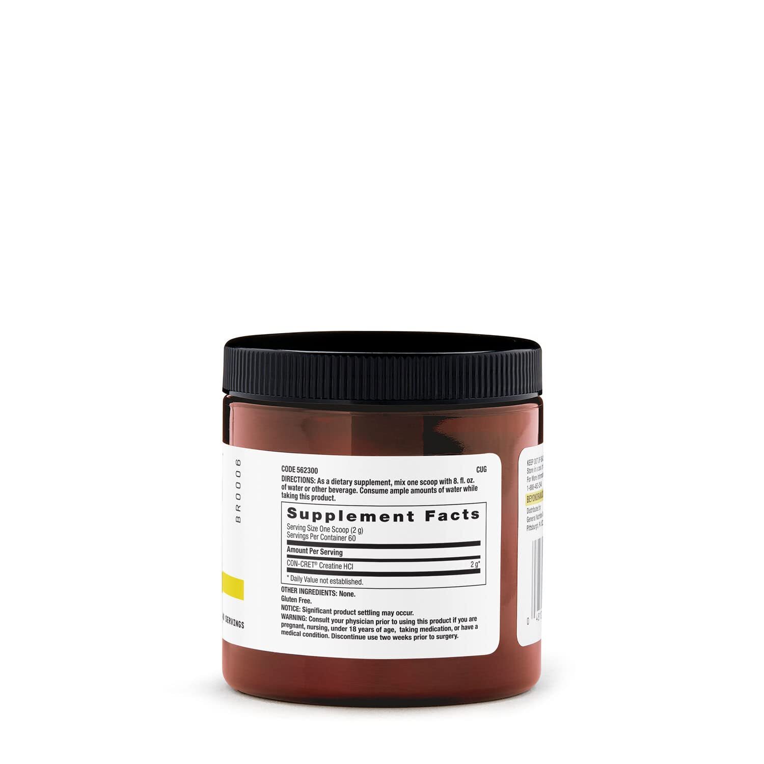 Beyond Raw Creatine HCL Ultra Concentrated 60 Servings for Peak Performance