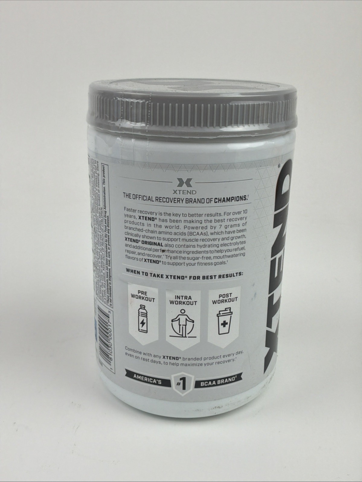 XTEND Original BCAA 7g L-Glutamine 0 Sugar Muscle Recovery Glacial Grape 06/2027