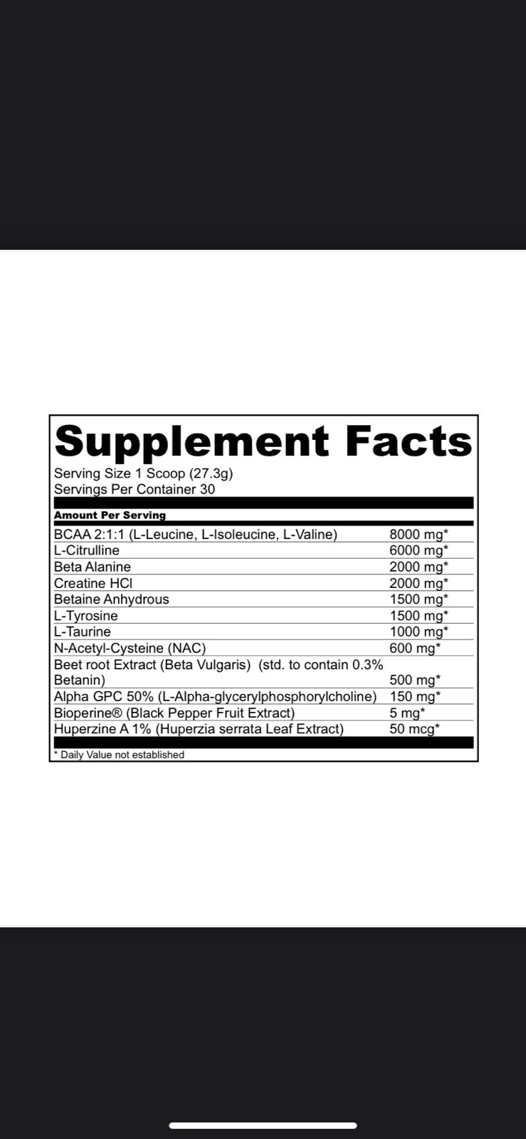30 Servings Of Scientifically Designed Formula To Enhance Focus Power Strength