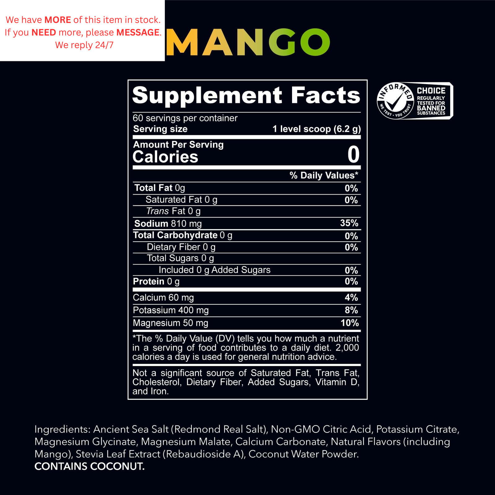 REDMOND Re-Lyte Hydration Electrolyte Powder Mix 13.19 Ounce (Pack of 1)