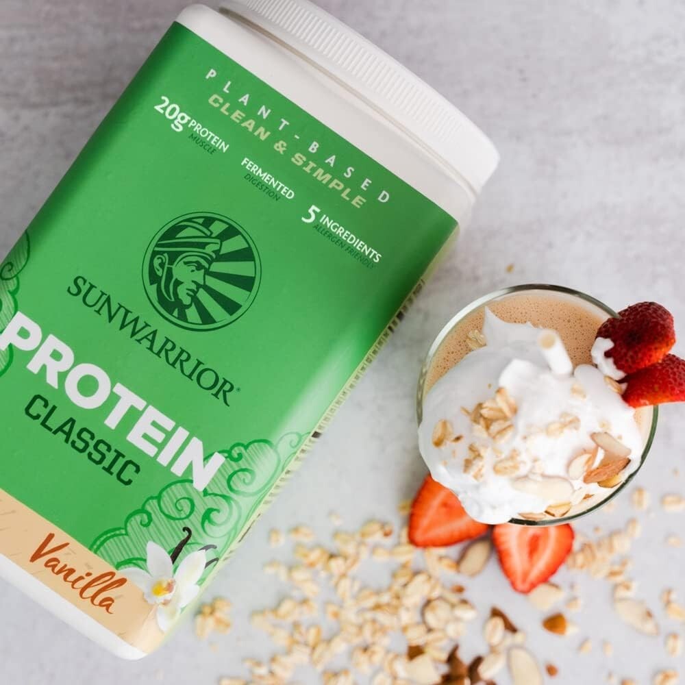 Sunwarrior Organic Classic Vanilla Protein 750g, Vegan Sprouted Protein Powder
