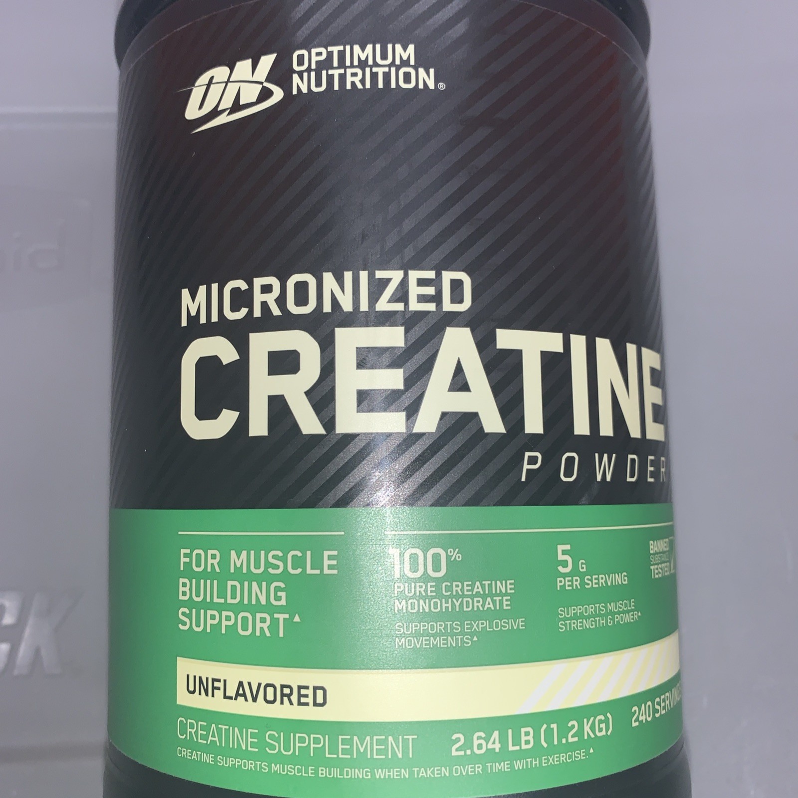 Optimum Nutrition Micronized Creatine Monohydrate Unflavored 240 Serv. EXP 01/28
