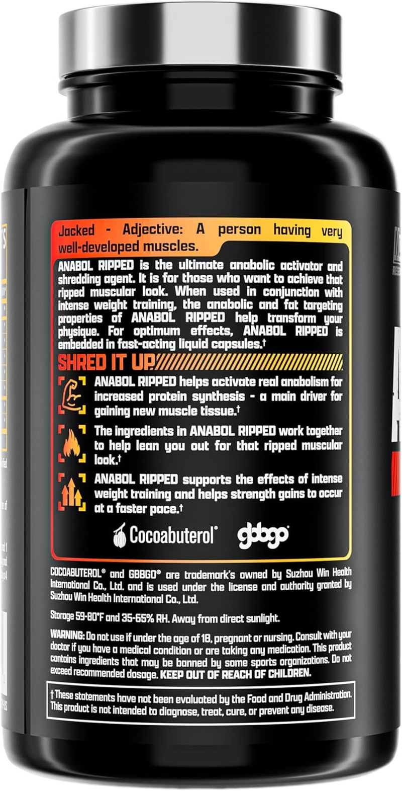 Anabol Ripped Anabolic Muscle Builder for Men, 2-In-1 Muscle Builder and Shre…