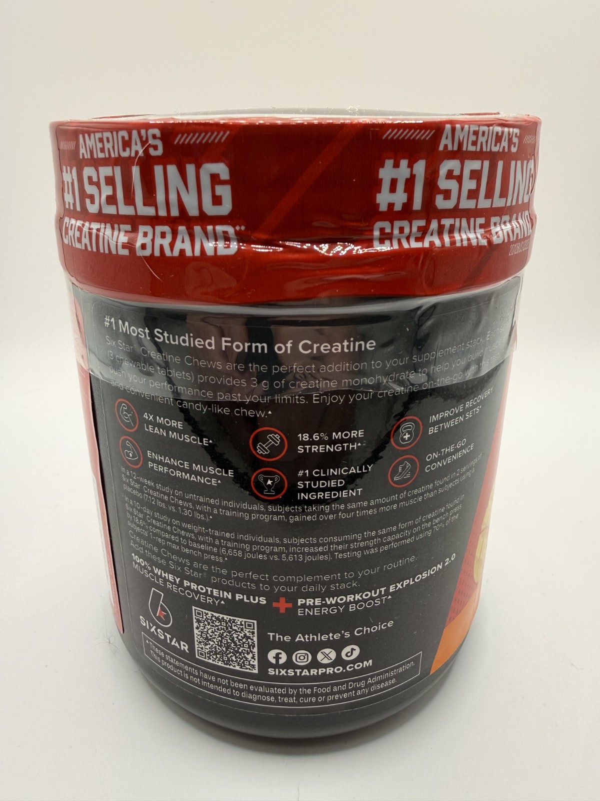 Six Star Creatine Chews Paradise Punch Build Muscle 25serving – Brand New Sealed