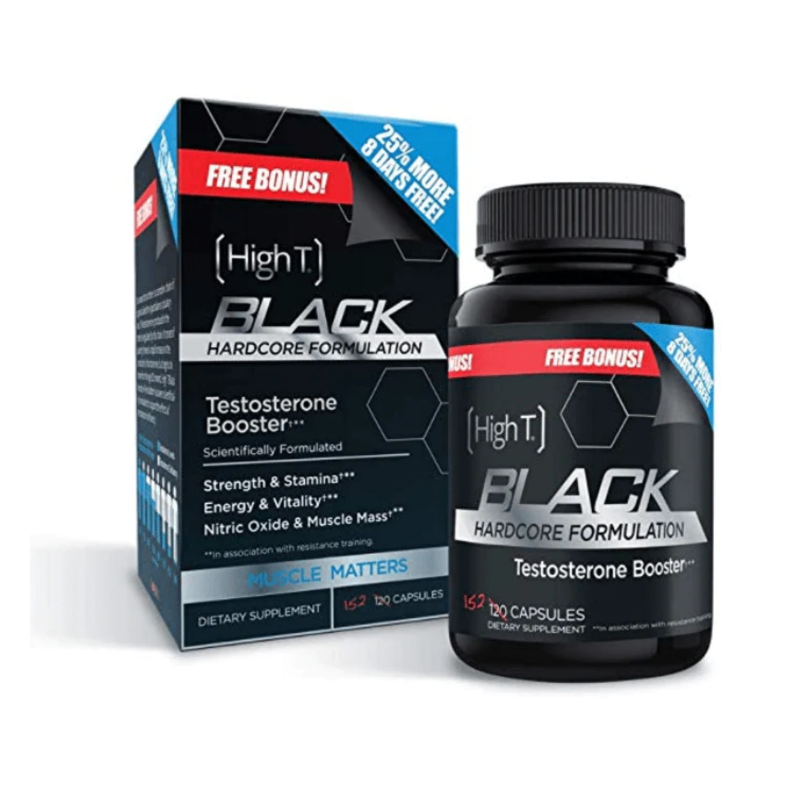 High T Black Testosterone Booster Supplements Strength Stamina Sex Drive 152ct