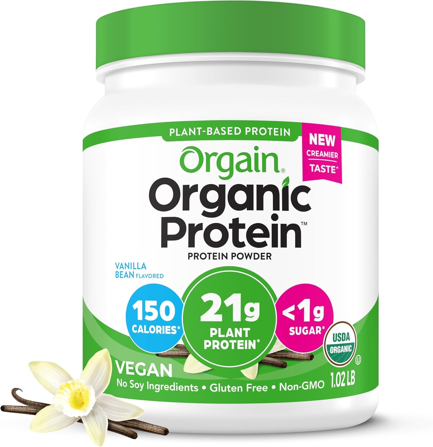 Healthy Low Carb Dairy & Gluten Free Organic Plant Based Protein Powder (1.02lb)