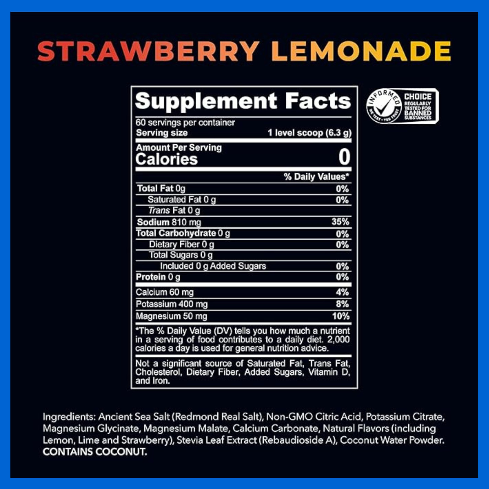 Redmond Re-Lyte Electrolyte Drink Mix Strawberry Lemonade 2PK 30 Stick Packs