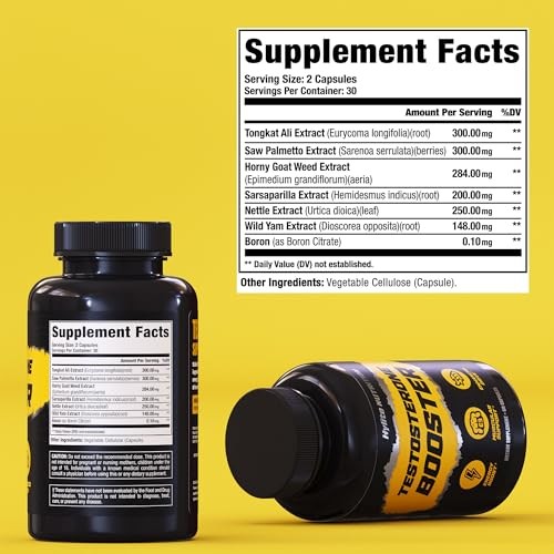 Testosterone Booster for Men – Male Enhancing Supplement for Muscle Growth,