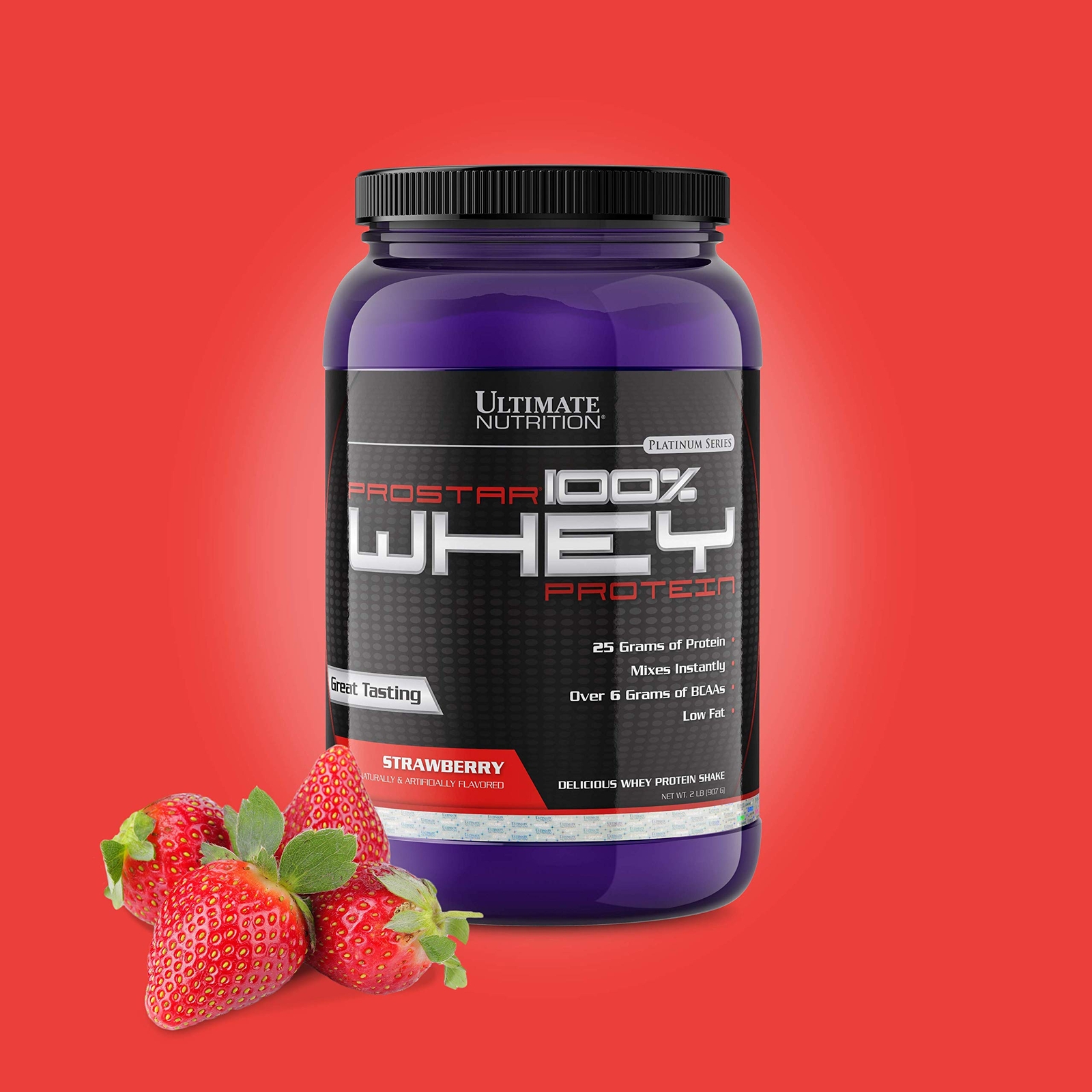 Prostar Whey Protein Powder 25 gm of Protein – 30 Servings, Strawberry, 2 lbs