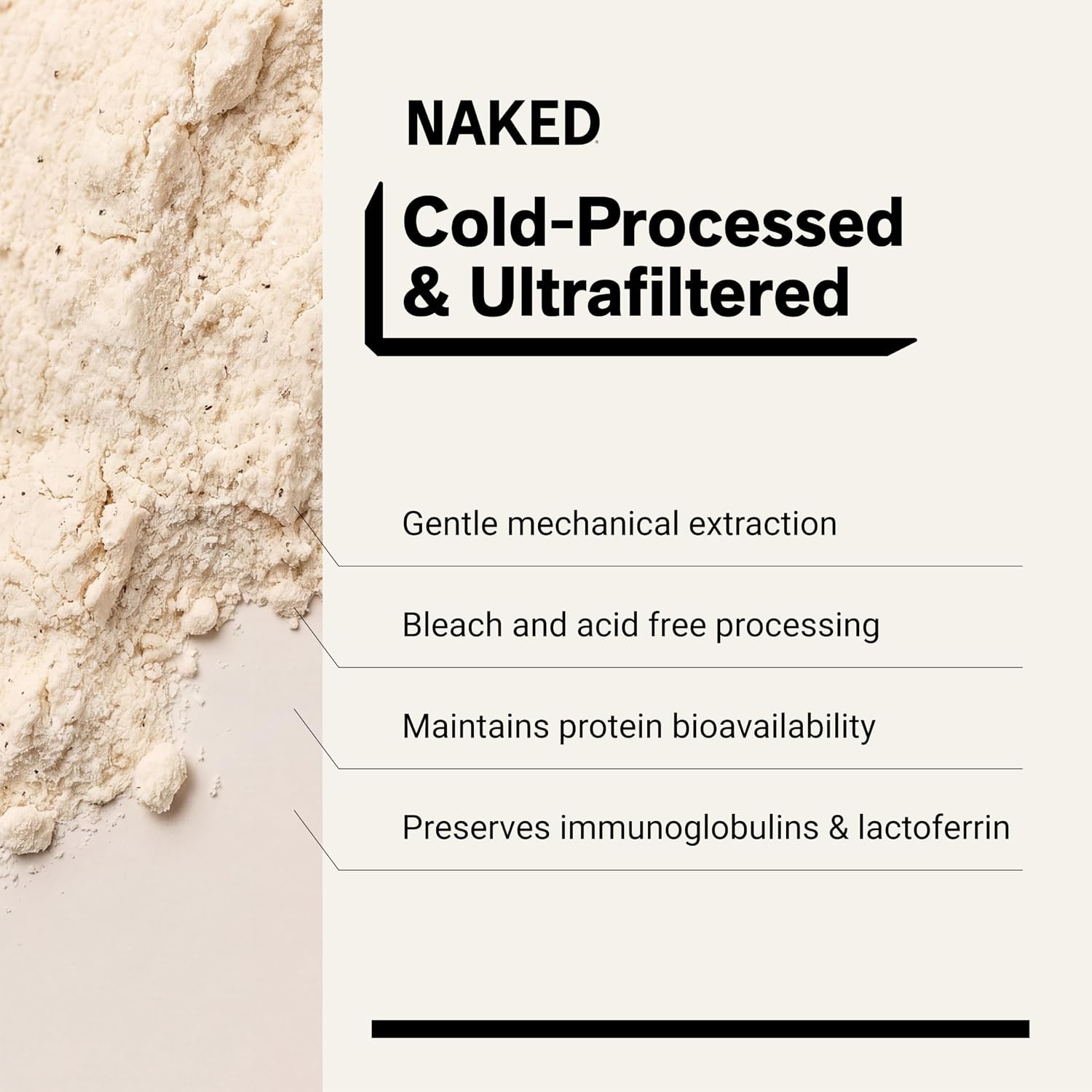 1Lb Vanilla Whey Protein Powder: 3-Ingredient NSF Certified Natural Supplement