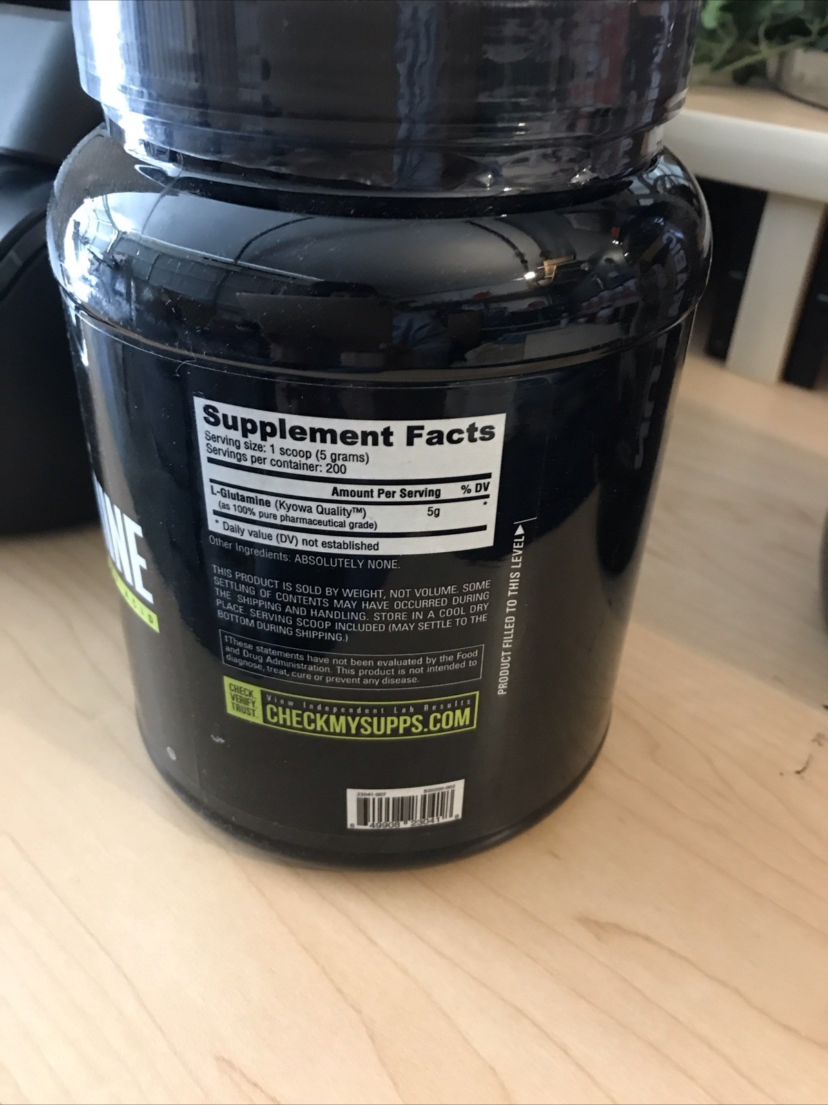 NutraBio Glutamine Pure Amino Acid 1000G Powder