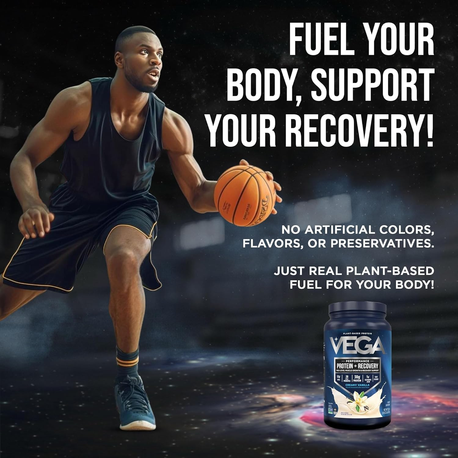 Protein + Recovery, Vanilla – 30G n Protein, Dairy & Gluten Free, Probiotics, NS