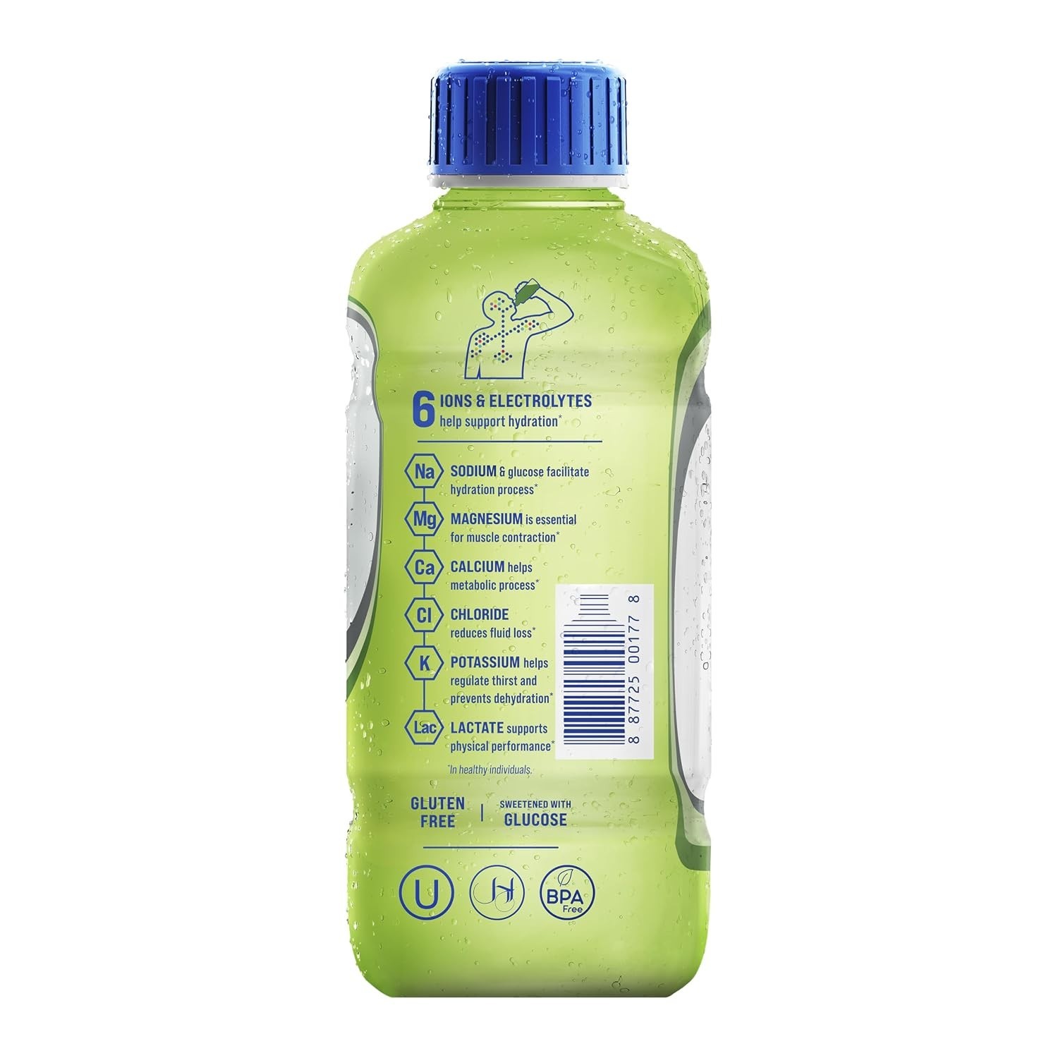 Electrolit, Electrolyte Beverage, Green Apple, 21 Fl Oz bottle (Pack of 12)