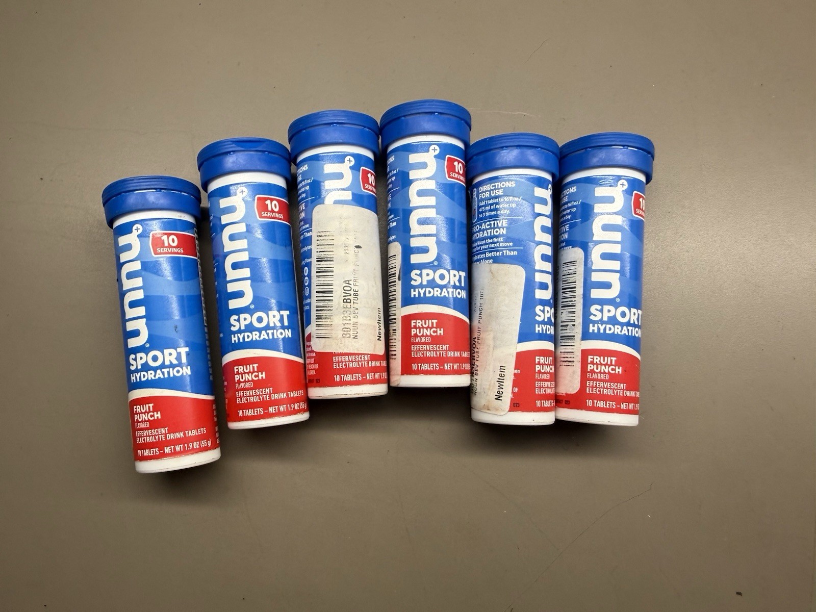 New 6X NUUN Sport Hydration Electrolyte Tubes 10 Count Tablets Each Fruit Punch