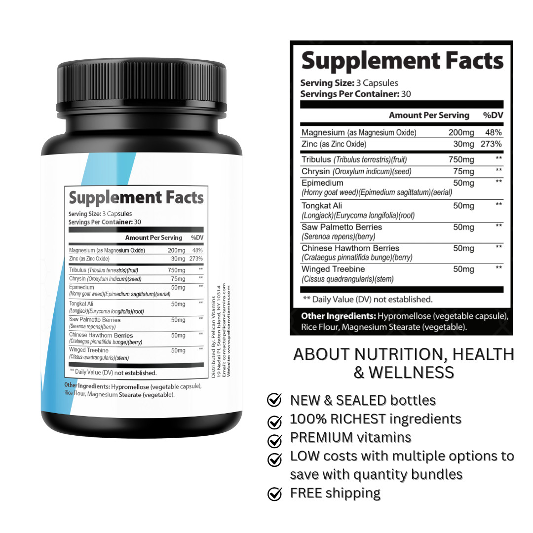 ViraFlexx- Bodybuilding & Men’s Health Support- 2 Bottles- 180 Capsules