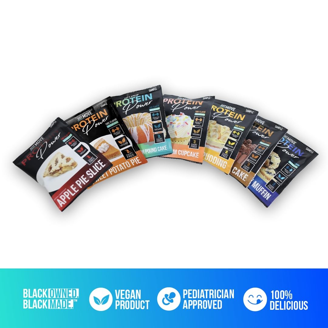 Just Move Protein Sample Pack Bundle – 7 Flavors 1 Ounce (Pack of 1)