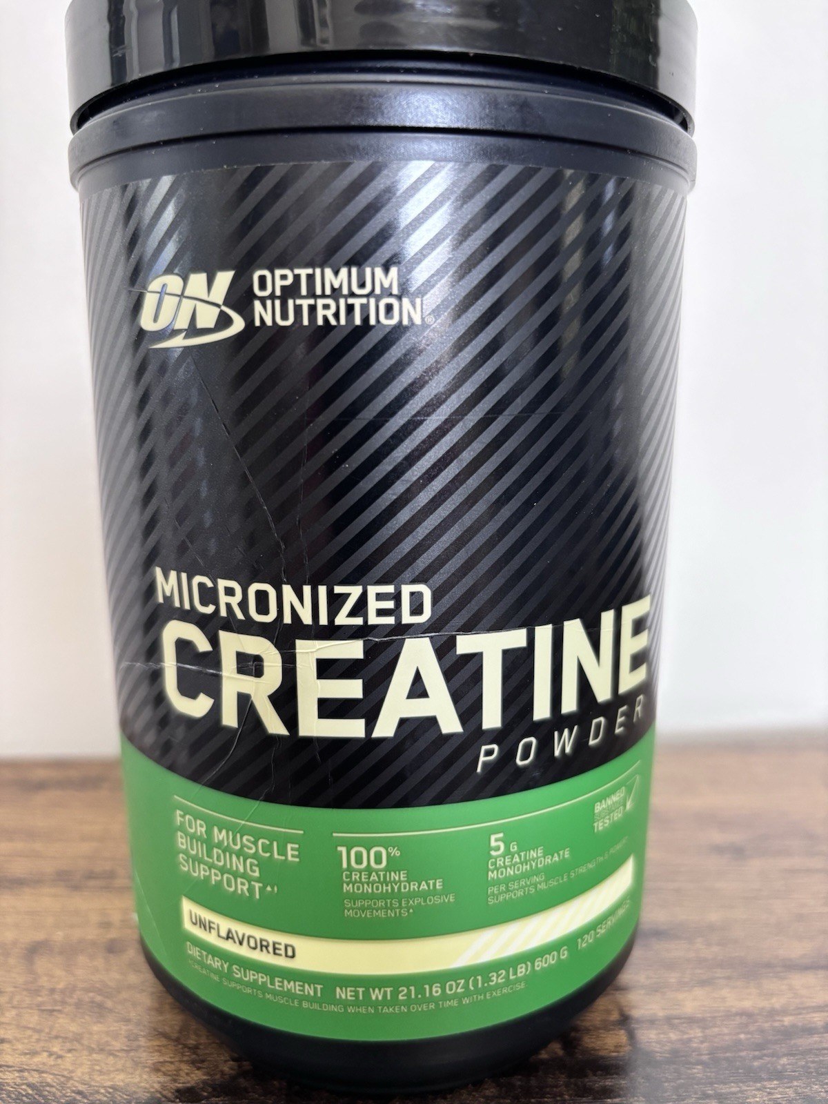 Optimum Nutrition Micronized Creatine Monohydrate Powder Unflavored 600g