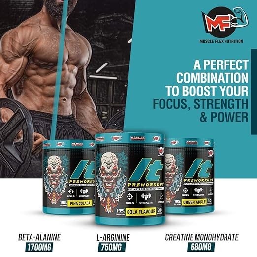 Muscle Flex Nutrition Preworkout-Extreme Lasting Explosive Energy,Focus,-30 Serv