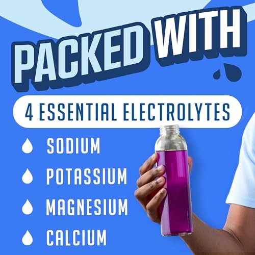 Hydration Electrolyte Powder Drink Mix, 6 On-the-Go-Packets, for Easy and