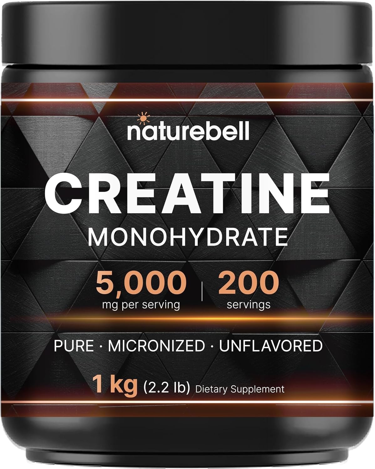 Creatine Monohydrate Powder 1,000g, 5,000mg Per Serving, 200 Servings 2.2 lb …