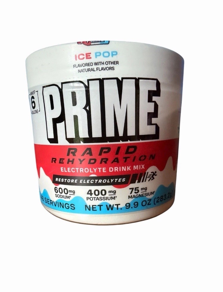 Prime Rapid Rehydration Electrolyte Powder Ice Pop 9.9 Ounce Expires 2/2028