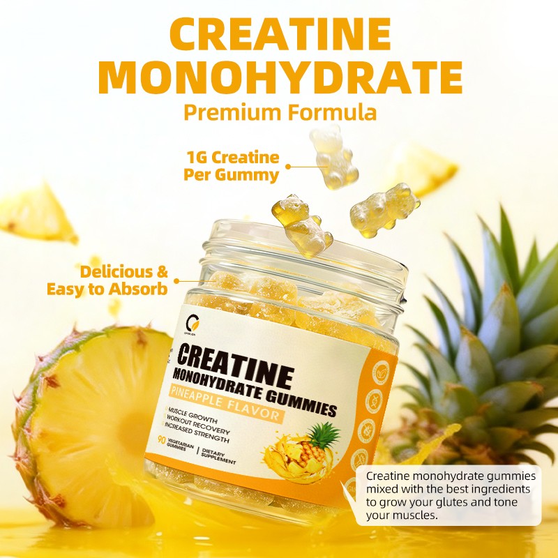 Creatine Monohydrate 90 Gummies for Muscle Growth & Cognitive Health