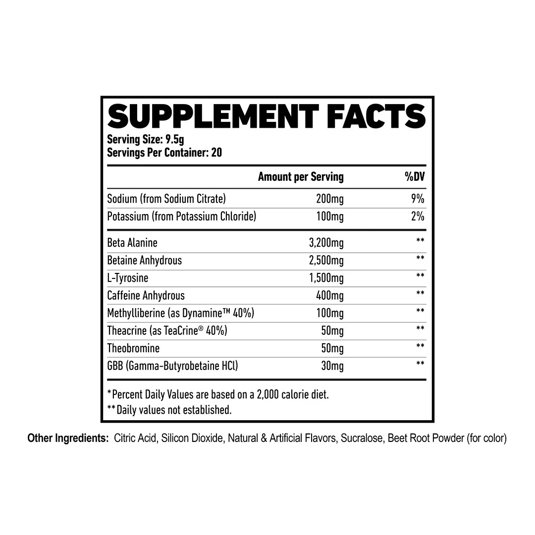 Axe & Sledge DBAP Extreme High-Stim Pre-Workout 20 Servings 2 Flavors New