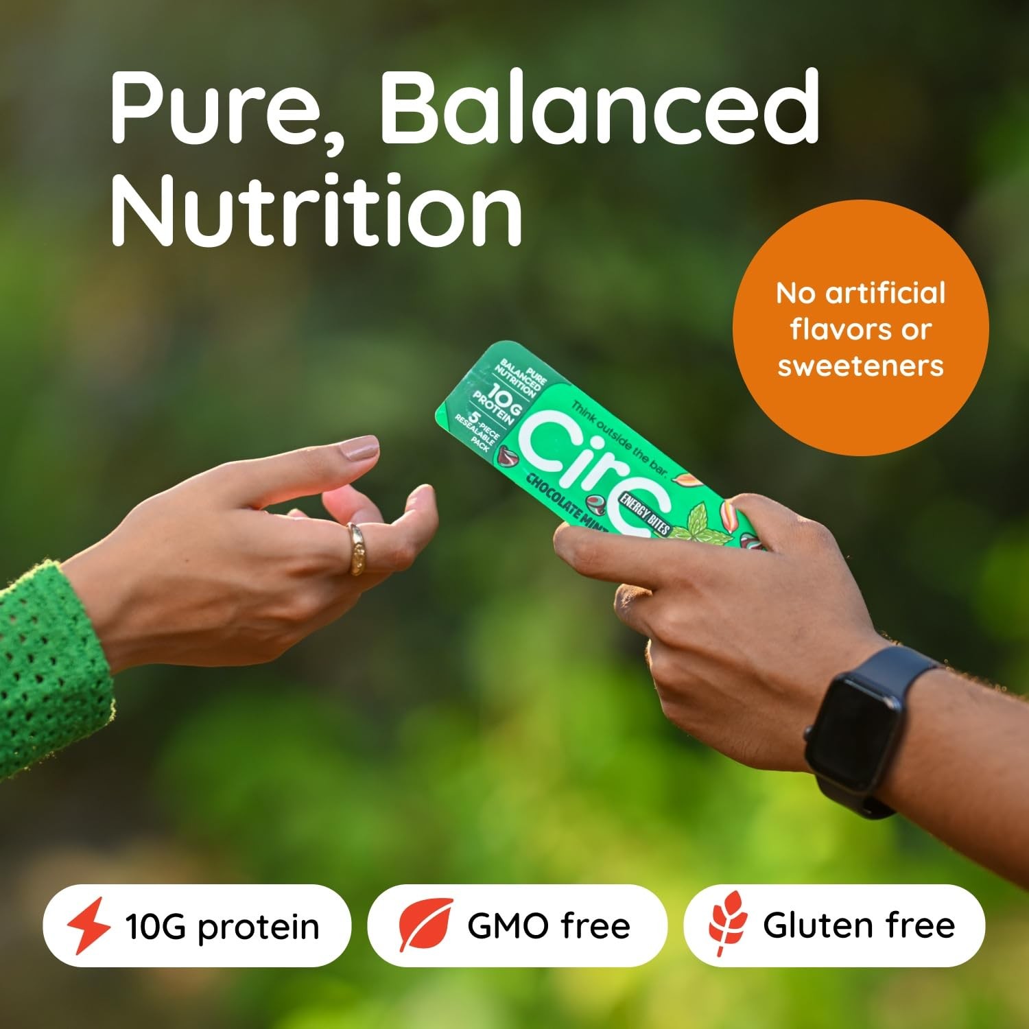 CirC Energy Bites – 12 Pack Chocolate Brownie Gluten Free Protein Balls – 10g Pr