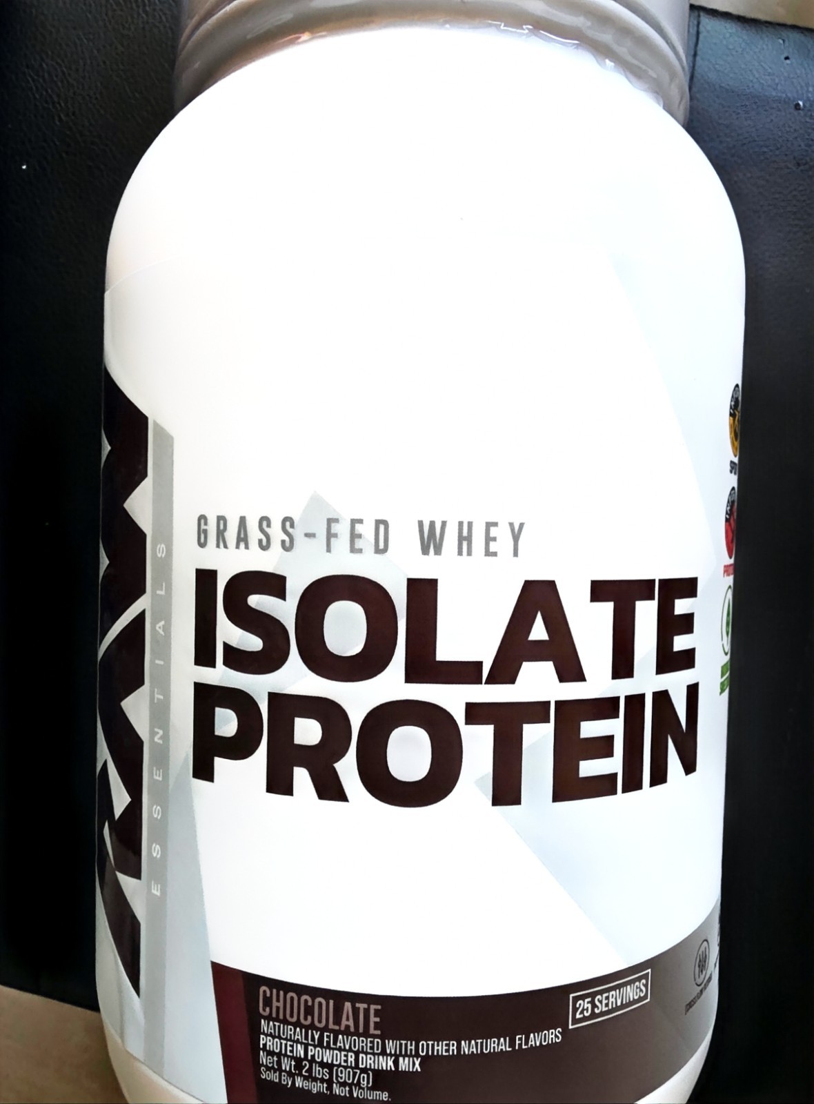 RAW Nutrition Grass-Fed Whey Isolate Protein Powder Chocolate 2 lb 25 Servings