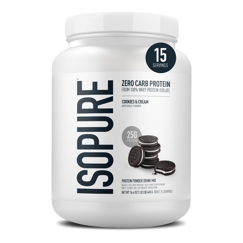 Zero Carb 100% Pure Whey Isolate Protein Powder – Cookies & Cream – 25g Protein