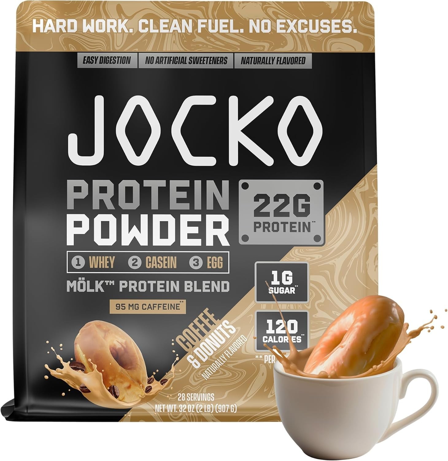 Jocko MOLK Whey Casein Protein Blend Powder 22g Protein 2lb Tubs Pick Flavor New