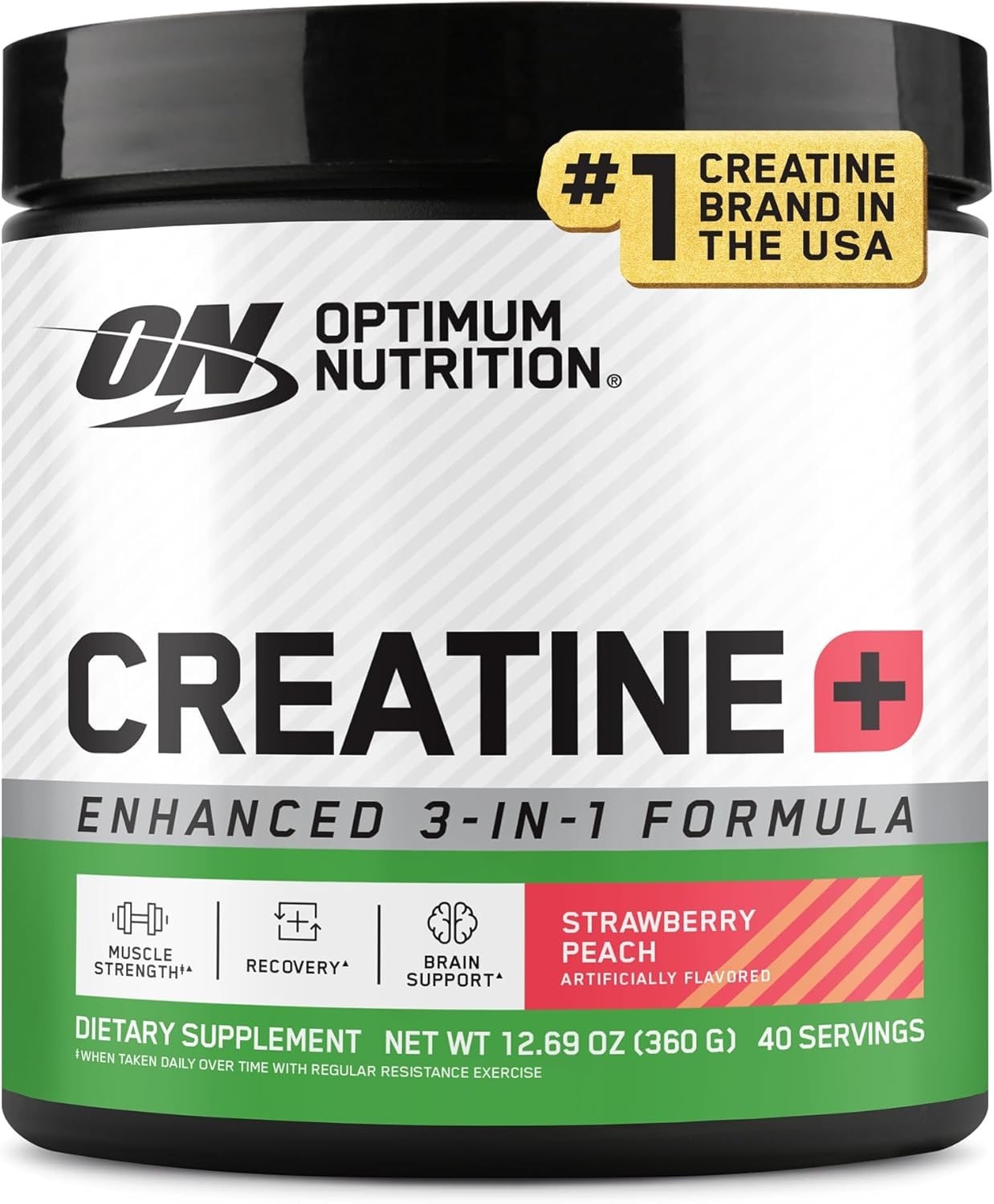 Creatine Monohydrate Plus Powder, Strawberry Peach Flavored Creatine Performa…