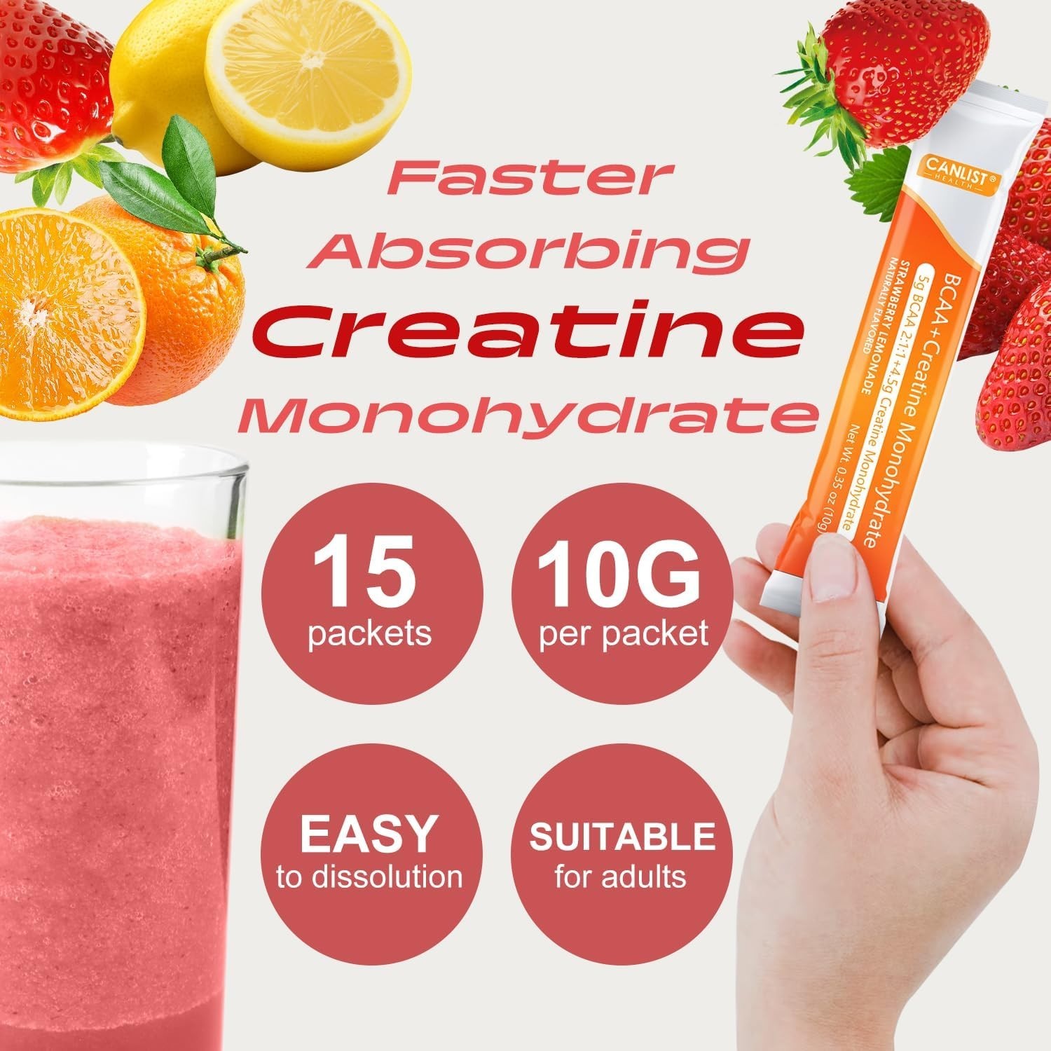Micronized Creatine Monohydrate Powder for Men & Women, Boost Muscle Strength an