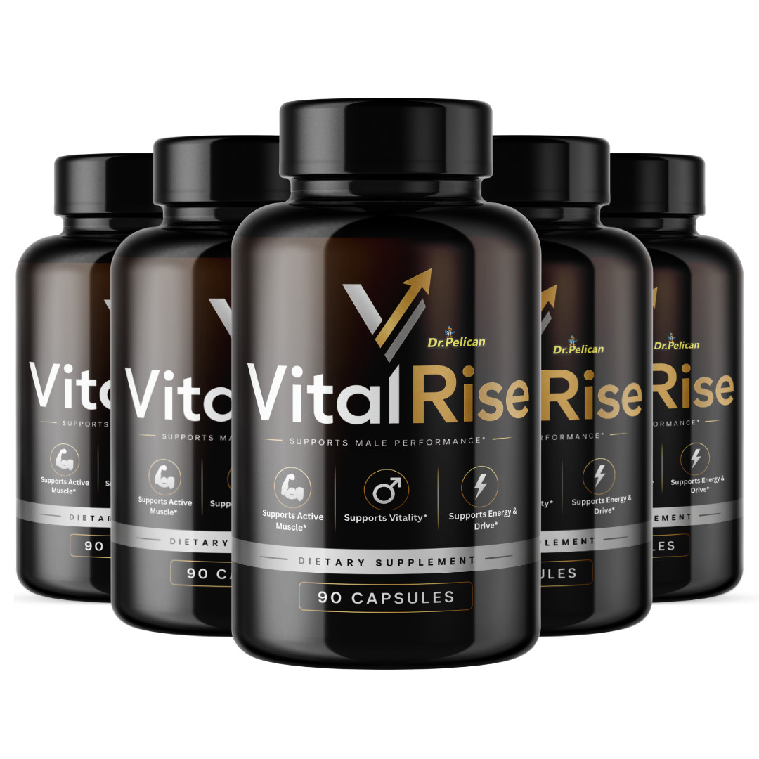 Vital Rise- Bodybuilding & Men’s Health Support- 5 Bottles- 450 Capsules