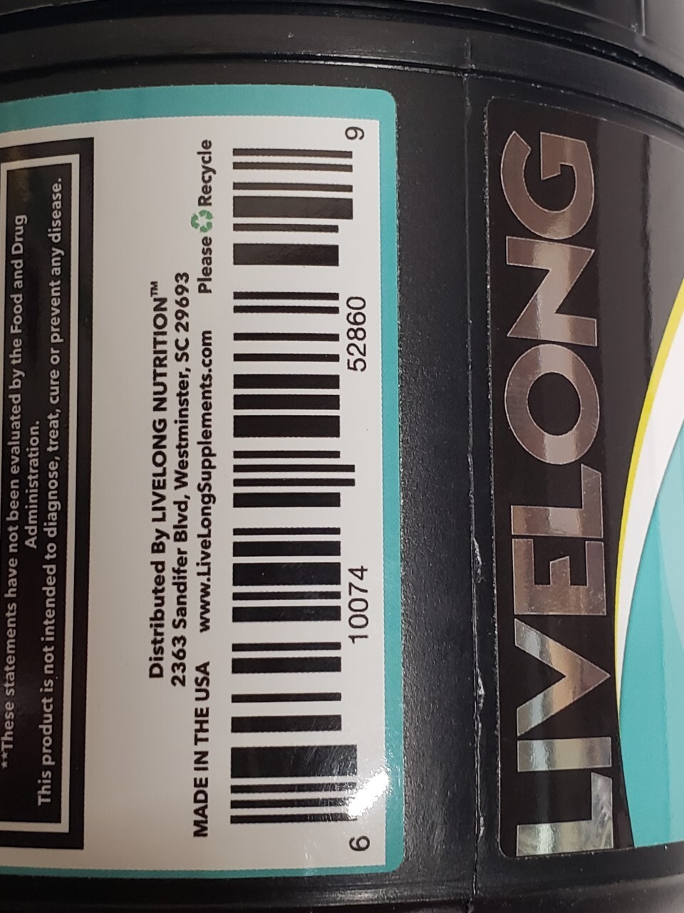 LIVE LONG Nutrition – LEUCINE – 80 Servs – Lean Muscle Mass Support – Exp 7/2025