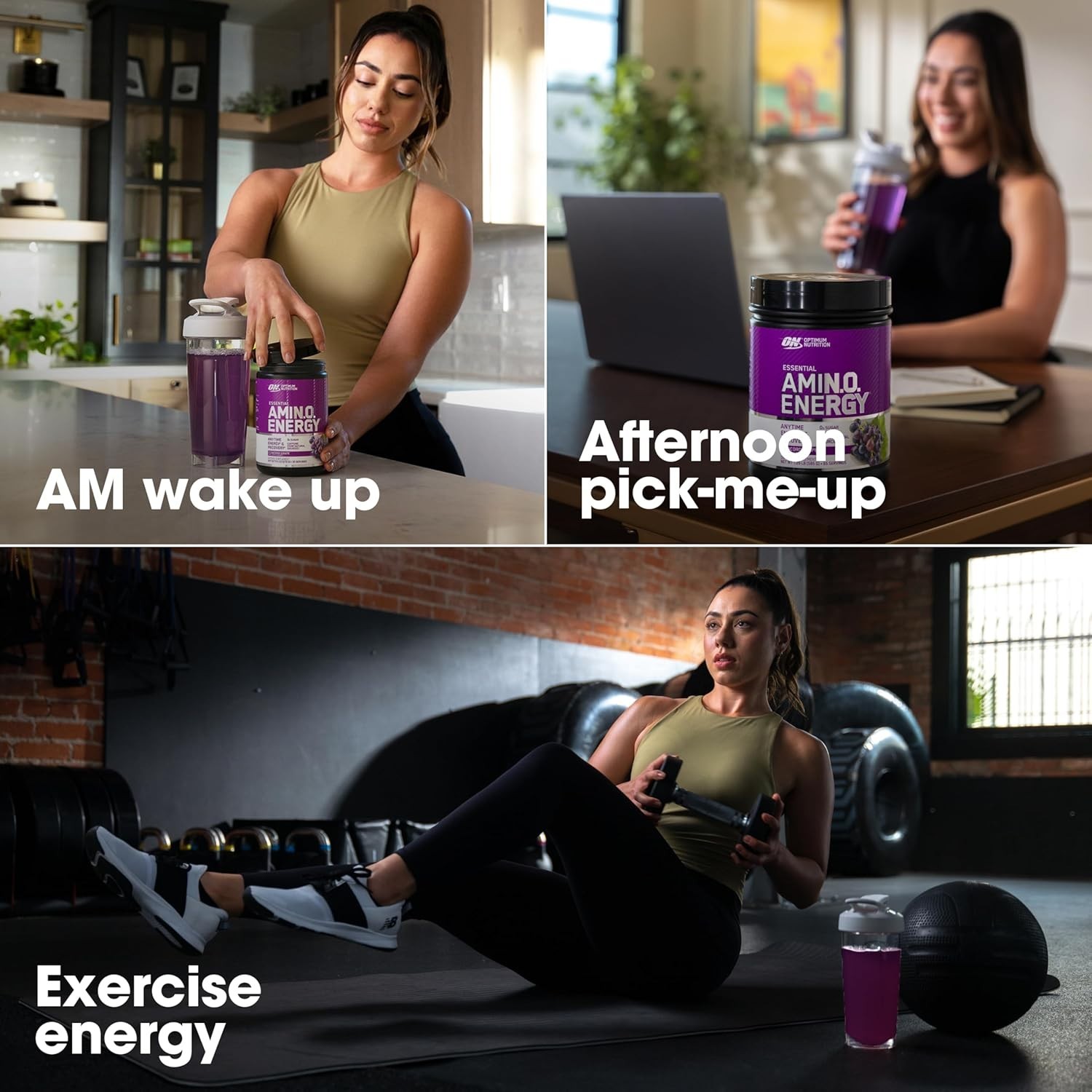 Amino Energy Powder – Keto-Friendly Pre Workout with Green Tea, 30 Servings