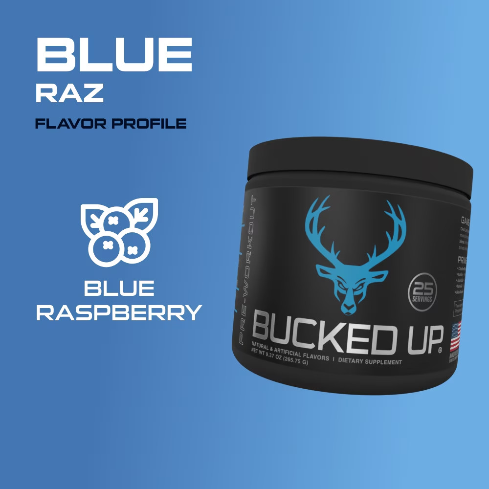Pre-Workout Powder, Blue Raz, Vitamin B12 & 200Mg Caffeine, 25 Servings