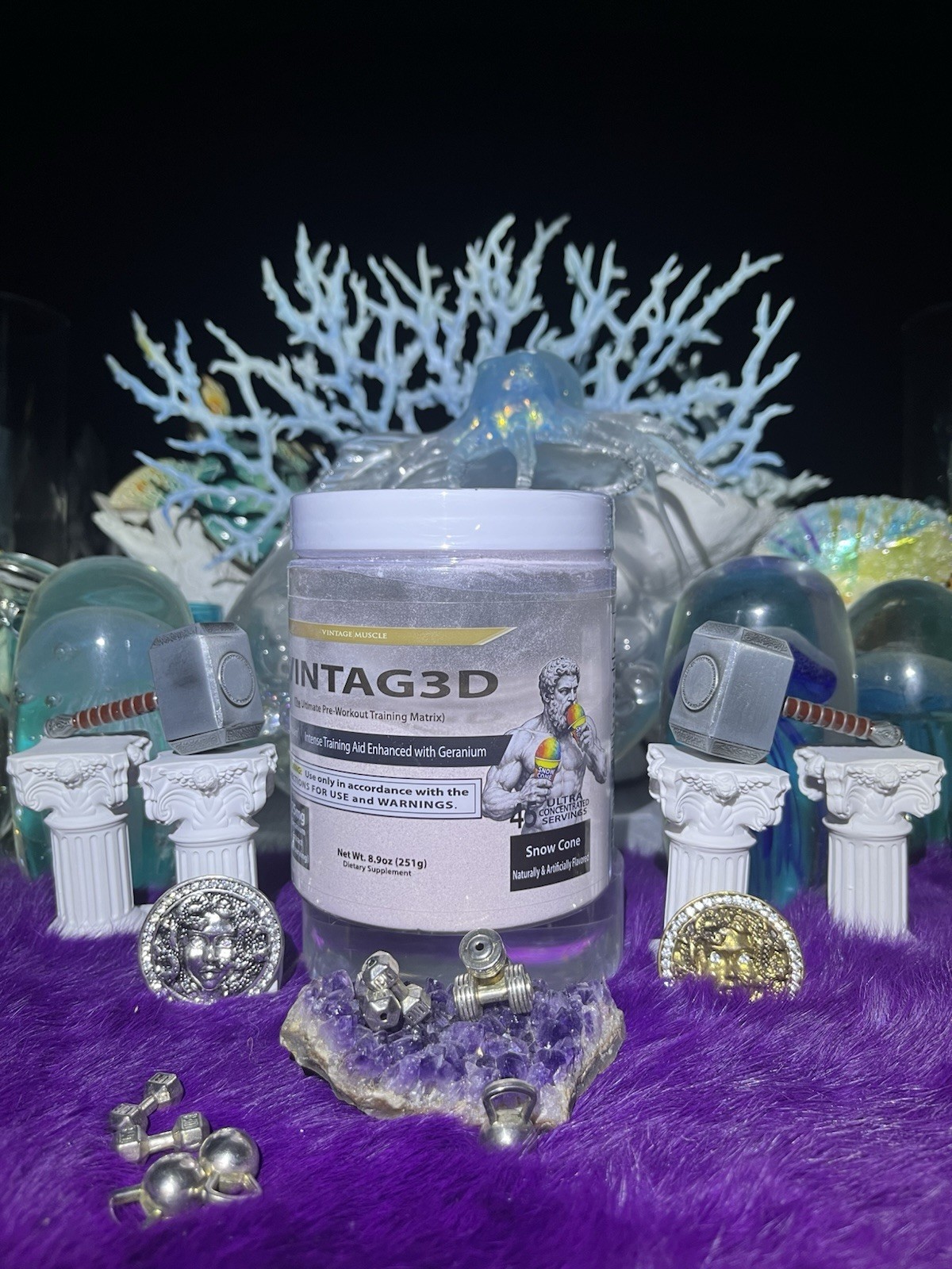 Vintag3D Ultimate Pre-Workout Matrix W/Geranium By Vintage Muscle💪🏛️🧪💥🍧