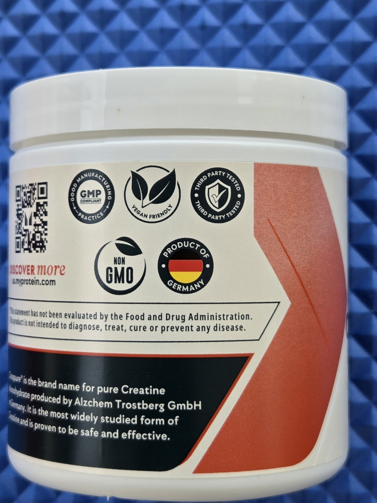 Myprotein Creapure Creatine Monohydrate Powder Pure Unflavored 50 Servings 250g
