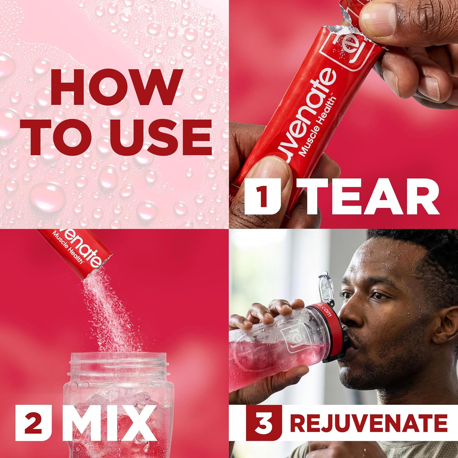 Rejuvenate Perfect Amino Acid Blend, 1 Stick = 20g Whey Protein, 5 Calories, Veg