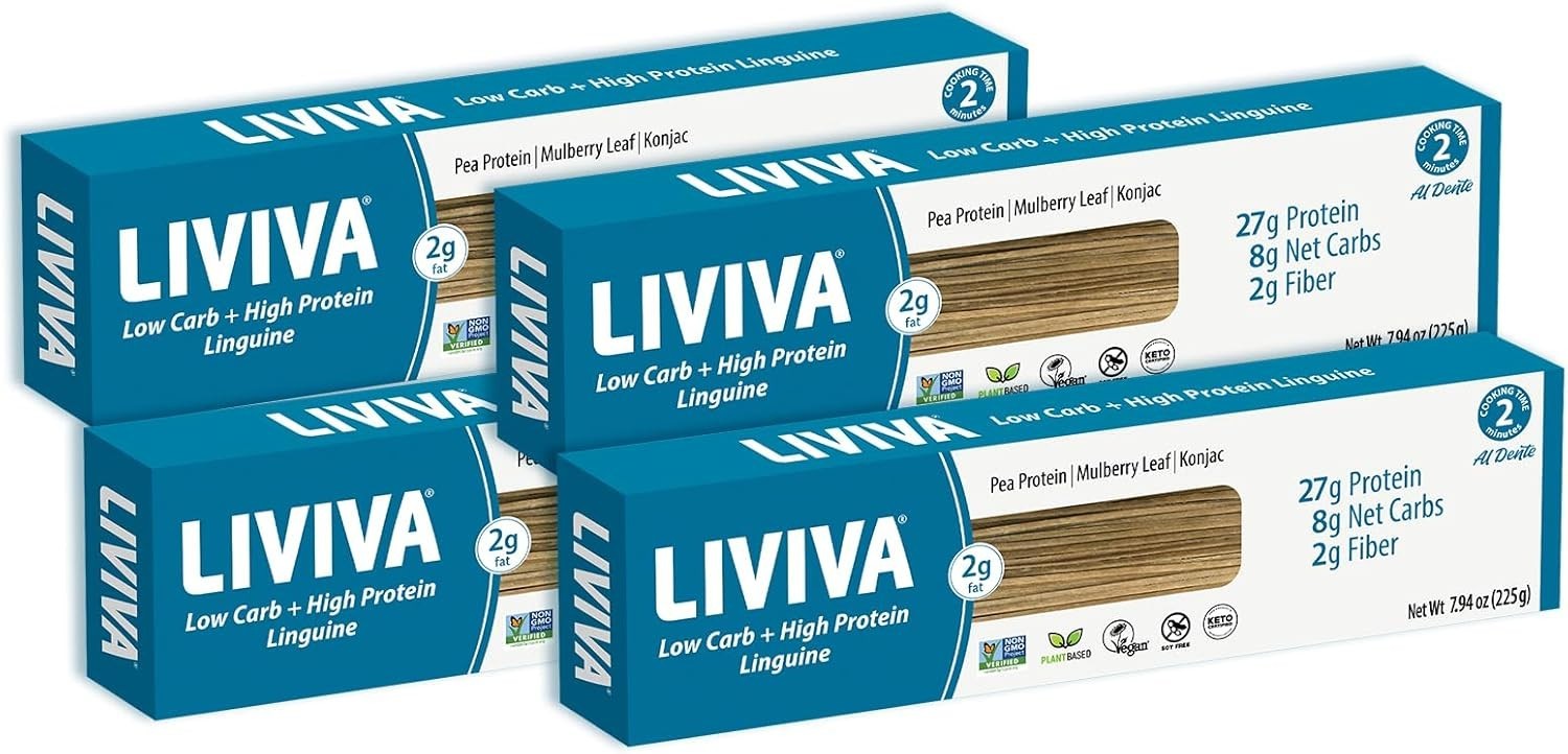 Liviva Low Carb + High Protein Linguine 225g – Pack Of 4