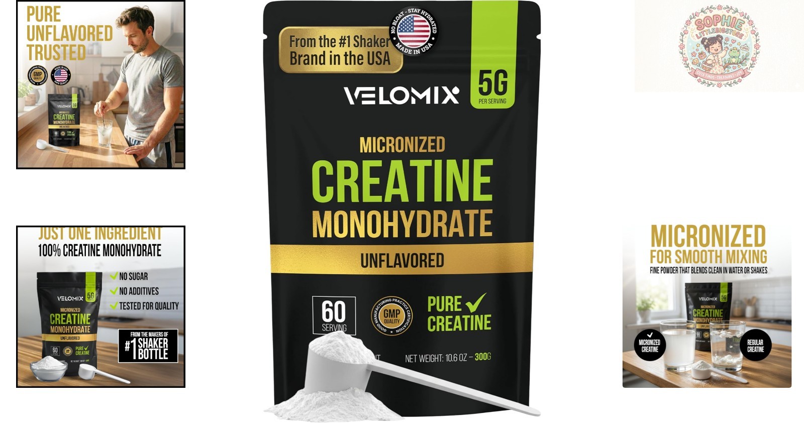 Creatine Monohydrate Powder – Supports Strength & Recovery, 5000mg per Serving
