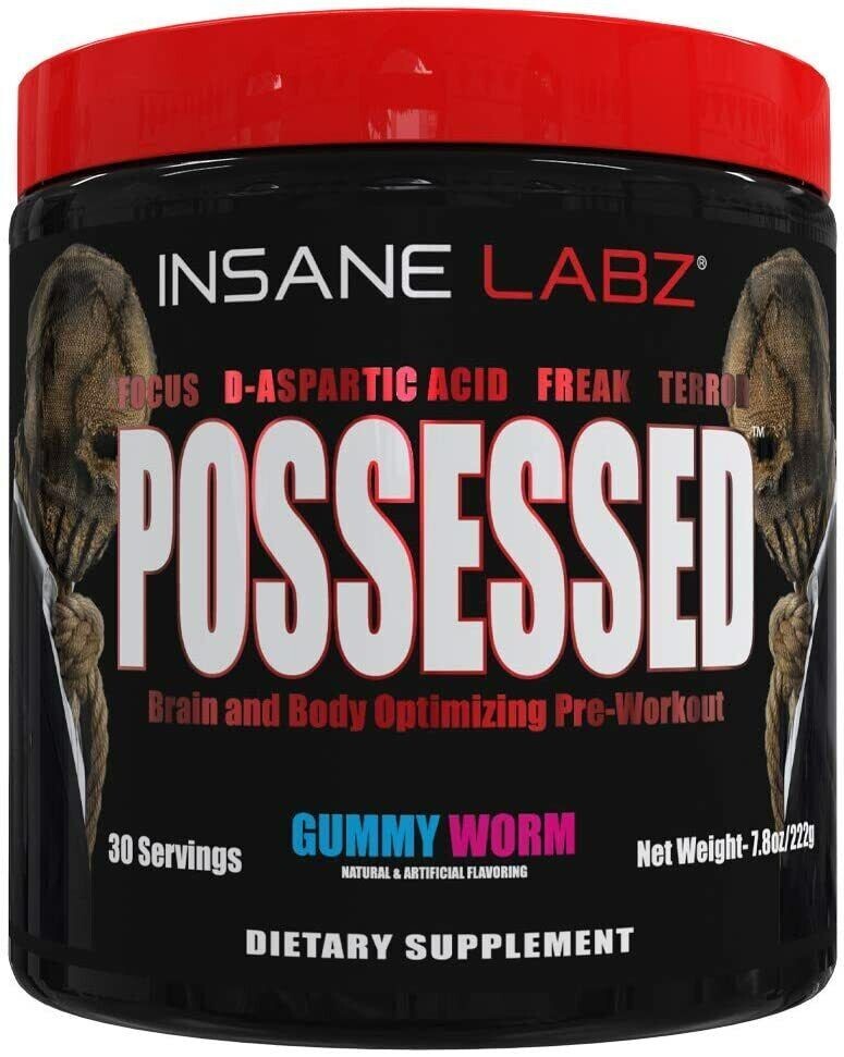 Insane Labz Possessed Premium Test Boosting Pre-Workout 30 Servings 3 Flavors