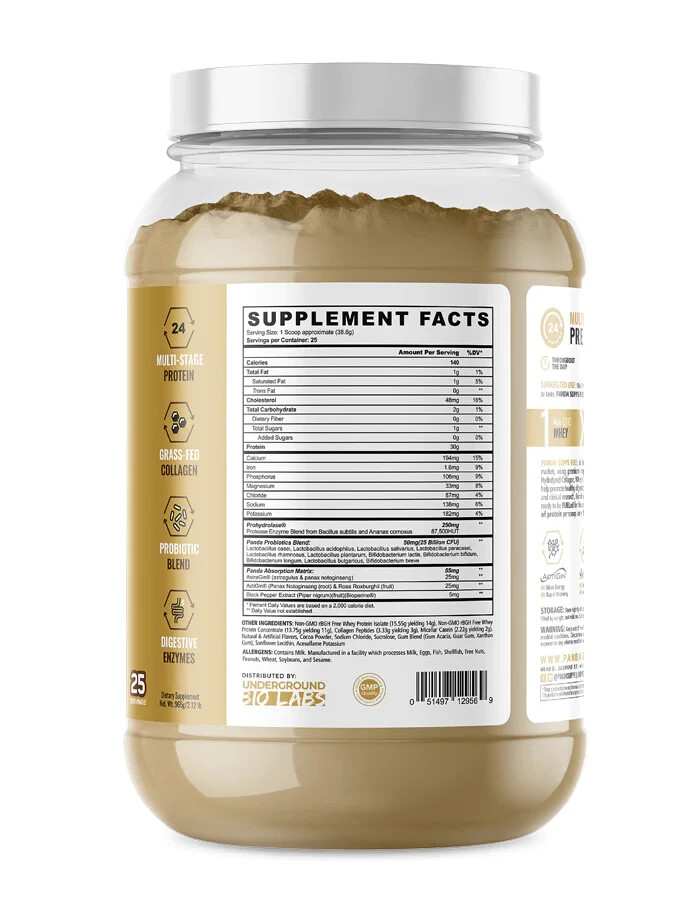 Panda Supps Fuel Premium Whey Casein Collagen Protein Blend 25 Serving 5 Flavors